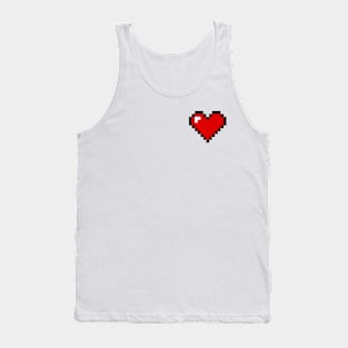 Red love heart Tank Top